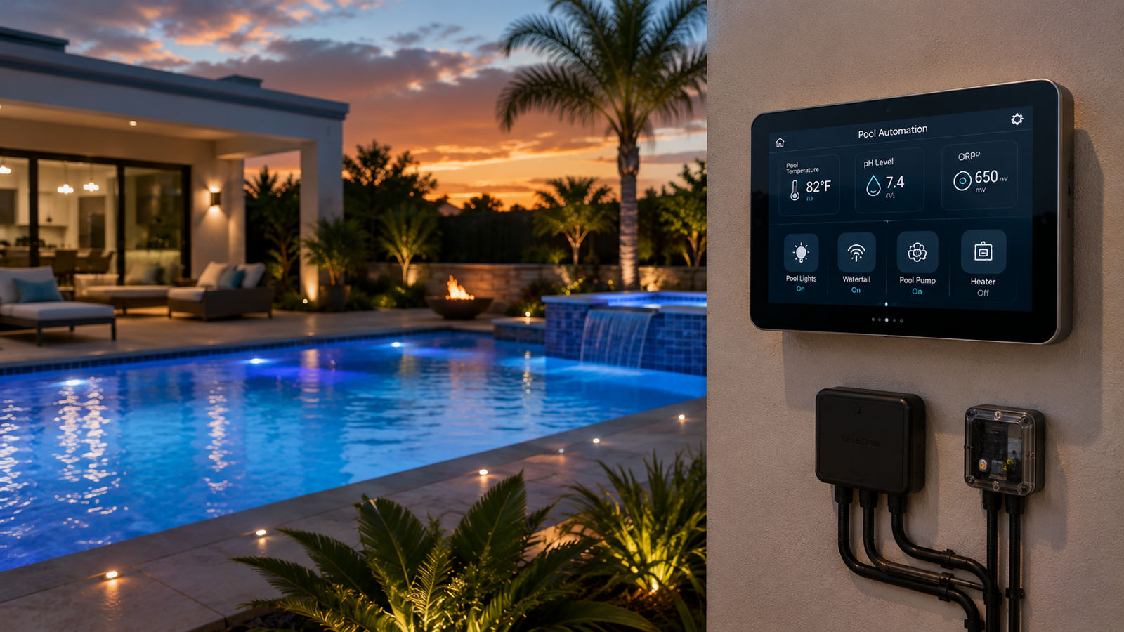 pool automation for a residential swimming pool
